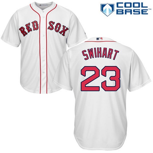 Red Sox #23 Blake Swihart White Cool Base Stitched Youth MLB Jersey - Click Image to Close